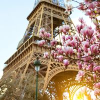 Karo-art Schilderij - Close up Eiffeltoren, 3 maten, print op canvas - thumbnail