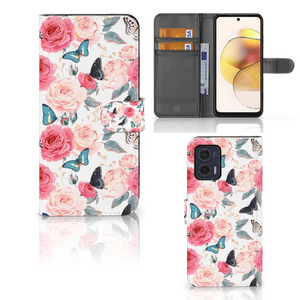 Motorola Moto G73 Hoesje Butterfly Roses