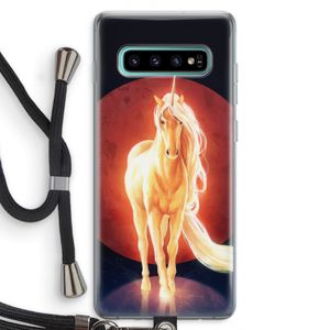 Last Unicorn: Samsung Galaxy S10 Plus Transparant Hoesje met koord