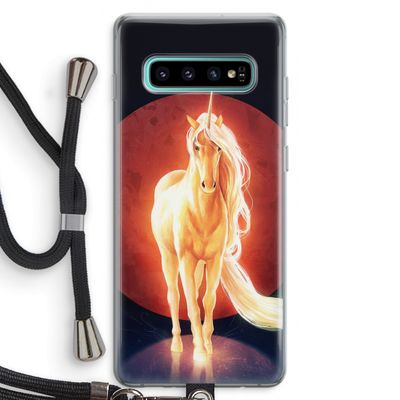 Last Unicorn: Samsung Galaxy S10 Plus Transparant Hoesje met koord