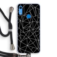 Geometrische lijnen wit: Huawei Y6s Transparant Hoesje met koord Geometrische lijnen wit: Huawei Y6s Transparant Hoesje met koord
