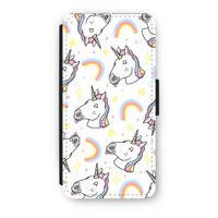 Rainbow Unicorn: iPhone 7 Flip Hoesje