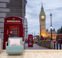Fotobehang londen Stad telefooncel Fotobehang londen Stad telefooncel