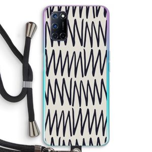 Marrakech Zigzag: Oppo A72 Transparant Hoesje met koord
