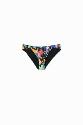 Tropisch bikinibroekje tekeningen jungle - BLACK - M