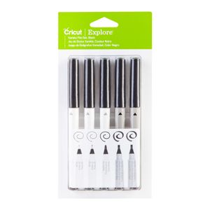 Cricut Explore/Maker Multi-Size 5-Pack Stiftset Zwart