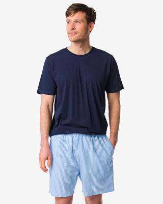 HEMA Herenshortama Philip jersey strepen lichtblauw (lichtblauw)