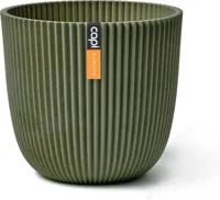 Capi nature groove bol bloempot 21.5x20 cm groen