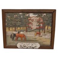 Bourbon Whiskey Reclame Relief Schilderij 31 x 44cm - Origineel