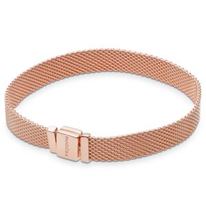Pandora Rose Reflexions 587712 Armband Sliding Mesh zilver rosekleurig 20 cm