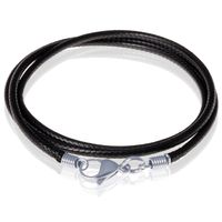 LGT Jewels waxkoord ketting zwart 3mm