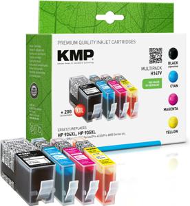 KMP Inktcartridge vervangt HP 934XL, 935XL, X4E14AE, C2P23AE, C2P24AE, C2P25AE, C2P26AE Compatibel Combipack Zwart, Cyaan, Magenta, Geel H147V 1743,0050