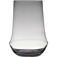 Transparante luxe grote vaas/vazen van glas 35 x 25 cm   -