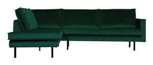 BePureHome Hoekbank 'Rodeo' Links, Velvet, kleur Green Forest
