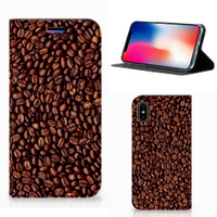 Apple iPhone X | Xs Flip Style Cover Koffiebonen - thumbnail