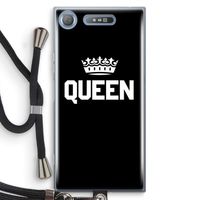 Queen zwart: Sony Xperia XZ1 Transparant Hoesje met koord