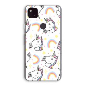 Rainbow Unicorn: Google Pixel 4a 5G Transparant Hoesje