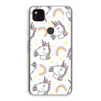 Rainbow Unicorn: Google Pixel 4a 5G Transparant Hoesje
