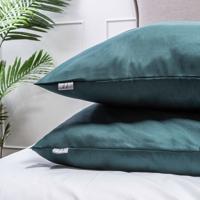 Kussenslopen Luna Uni: 2 PACK Effen Flessen Groen Luna Bedding - Dekbed-Discounter.nl