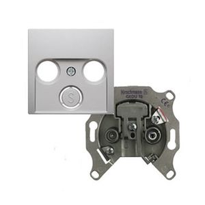 Berker S1 cai contactdoos EDC1000 met inzetplaat aluminium