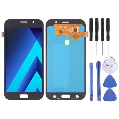LCD-scherm en Digitizer volledige montage (OLED materiaal) voor Galaxy A7 (2017) A720F A720F/DS(Black)
