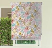 Veelkleurige patroonlijntekening Rolgordijn bloemen
