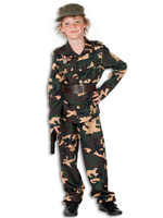 Camouflage verkleedkleding voor kinderen 164  -