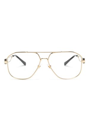 Versace Eyewear lunettes de vue Medusa Head à monture pilote - Or