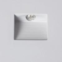Gips inbouw wandlamp &apos;Nayla&apos; stuc lamp led 1W wit 170mm