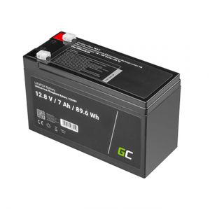 Green Cell Speciale oplaadbare batterij LiFePo-blok Platte stekker LiFePO4 12.8 V 7 Ah