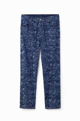 Straight jeans met textuur - BLUE - 30