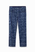 Straight jeans met textuur - BLUE - 30