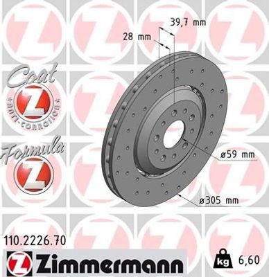 Remschijf FORMULA Z REMSCHIJF 110222670