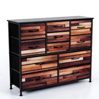 14/11 Ladekast Hoge Kast met Lades van Non-woven Stof Vrijstaande Kast met Metalen Frame-Model 2