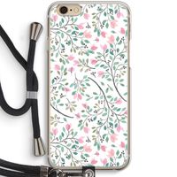 Sierlijke bloemen: iPhone 6 / 6S Transparant Hoesje met koord