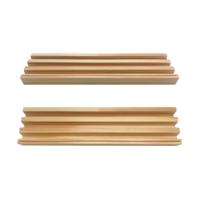 4x Speelkaarten / dominostenen houder - hout - 26 x 6 x 1,5 cm
