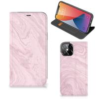 iPhone 12 Pro Max | Standcase | Marble Pink - Origineel Cadeau Vriendin