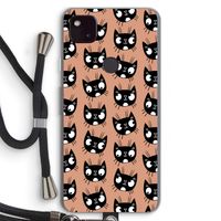 Kat: Pixel 4a 5G Transparant Hoesje met koord