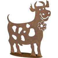Siena Garden Decoratieve figuur Grappige koe Plaatstaal Bruin
