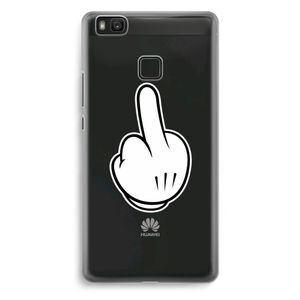 Huawei P9 Lite Transparant Hoesje - Middle finger black