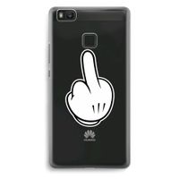 Huawei P9 Lite Transparant Hoesje - Middle finger black - thumbnail