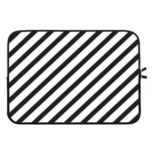 Strepen zwart-wit: Laptop sleeve 13 inch
