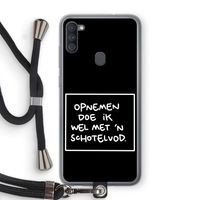 Schotelvod: Samsung Galaxy A11 Transparant Hoesje met koord