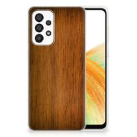 Samsung Galaxy A33 5G Bumper Hoesje Donker Hout