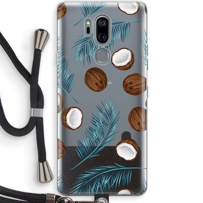 Kokosnoot roze: LG G7 Thinq Transparant Hoesje met koord