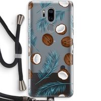 Kokosnoot roze: LG G7 Thinq Transparant Hoesje met koord