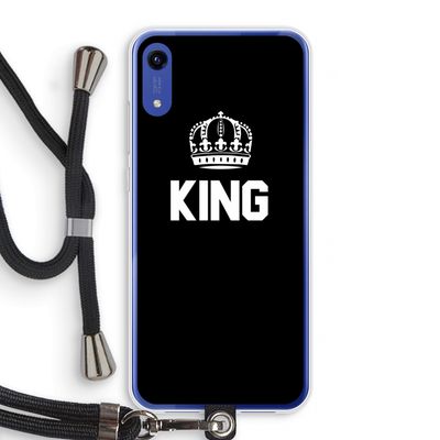 King zwart: Honor Play 8A Transparant Hoesje met koord
