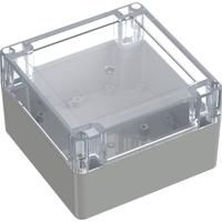 TRU COMPONENTS 6U07121208437 TC-13865116 Industriële behuizing 119.9 x 119.9 x 75 ABS, Polycarbonaat Lichtgrijs, Transparant 1 stuk(s)