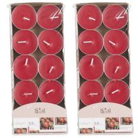 20x Geurtheelichtjes aardbei/rood 3,5 branduren - geurkaarsen - thumbnail