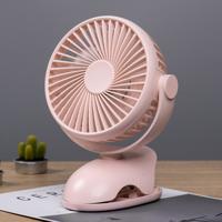 OCUBE D603 4W USB opladen Portable Desktop fan clip fan met 4 snelheidsregeling (roze)